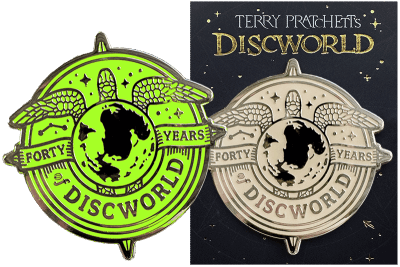 Forty Years of Discworld Pin Badge - Cream